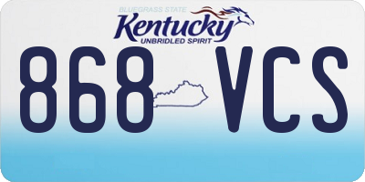 KY license plate 868VCS