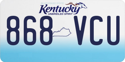 KY license plate 868VCU