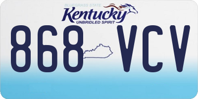 KY license plate 868VCV