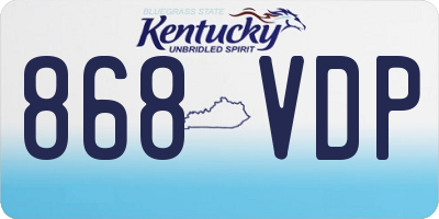 KY license plate 868VDP