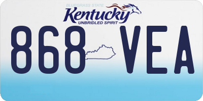 KY license plate 868VEA