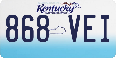KY license plate 868VEI