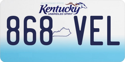 KY license plate 868VEL