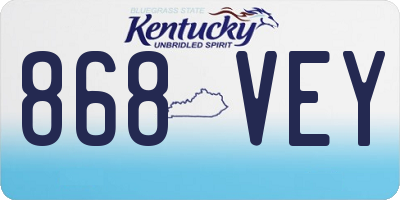 KY license plate 868VEY
