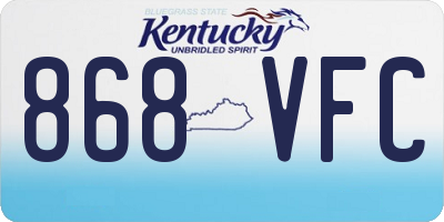 KY license plate 868VFC