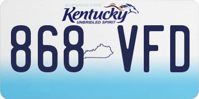 KY license plate 868VFD