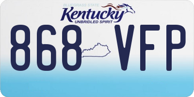 KY license plate 868VFP