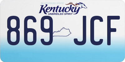 KY license plate 869JCF