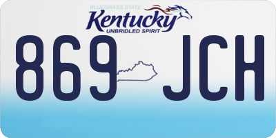 KY license plate 869JCH