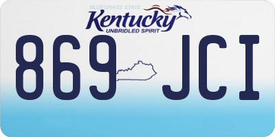 KY license plate 869JCI