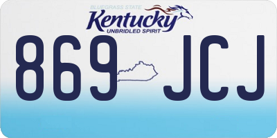 KY license plate 869JCJ