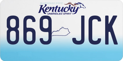 KY license plate 869JCK