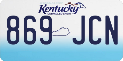 KY license plate 869JCN