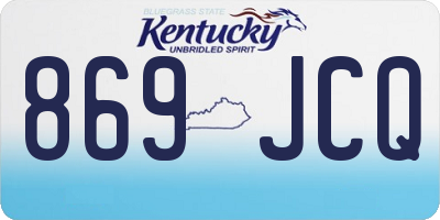 KY license plate 869JCQ