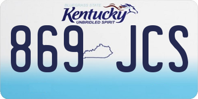 KY license plate 869JCS