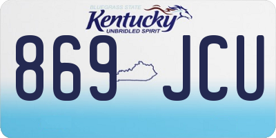 KY license plate 869JCU