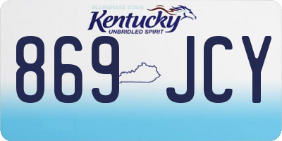 KY license plate 869JCY