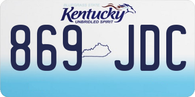 KY license plate 869JDC