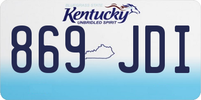 KY license plate 869JDI