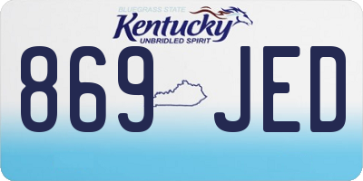 KY license plate 869JED