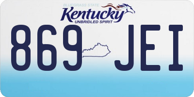 KY license plate 869JEI