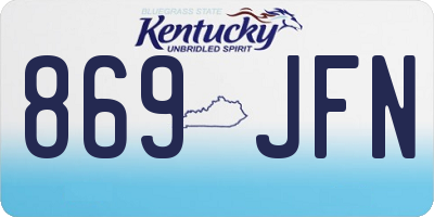 KY license plate 869JFN