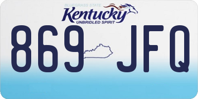 KY license plate 869JFQ