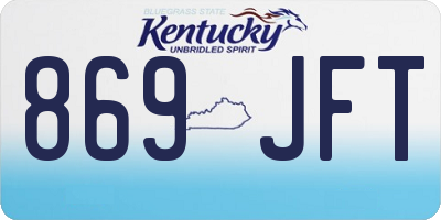 KY license plate 869JFT