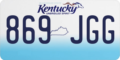 KY license plate 869JGG