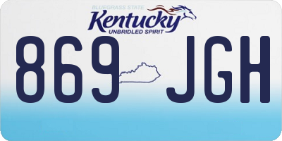 KY license plate 869JGH