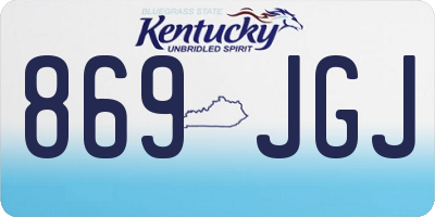 KY license plate 869JGJ