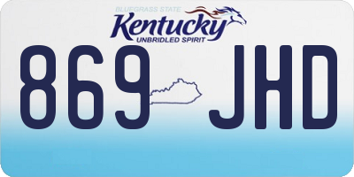 KY license plate 869JHD