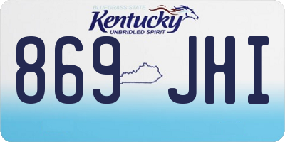 KY license plate 869JHI