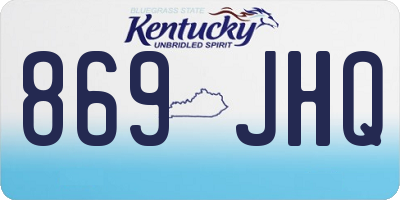 KY license plate 869JHQ