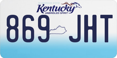 KY license plate 869JHT