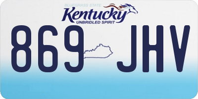 KY license plate 869JHV