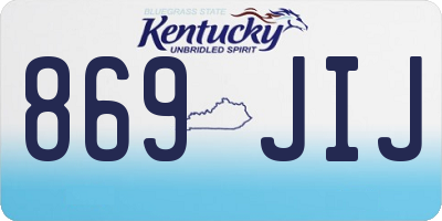 KY license plate 869JIJ