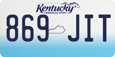 KY license plate 869JIT