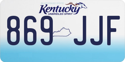 KY license plate 869JJF