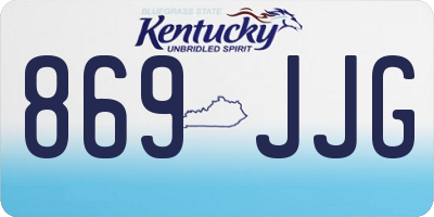 KY license plate 869JJG