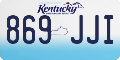 KY license plate 869JJI
