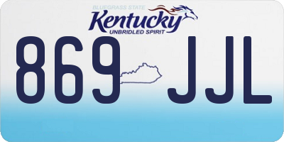KY license plate 869JJL