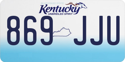 KY license plate 869JJU