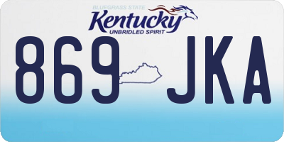KY license plate 869JKA
