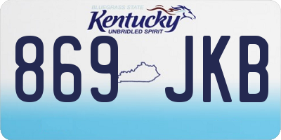 KY license plate 869JKB
