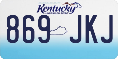 KY license plate 869JKJ