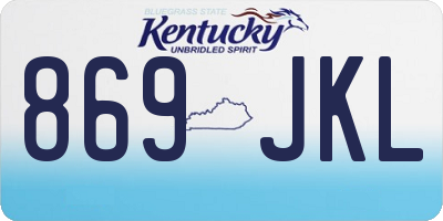 KY license plate 869JKL