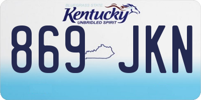 KY license plate 869JKN