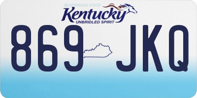 KY license plate 869JKQ