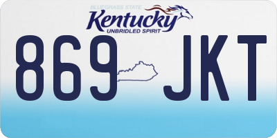KY license plate 869JKT